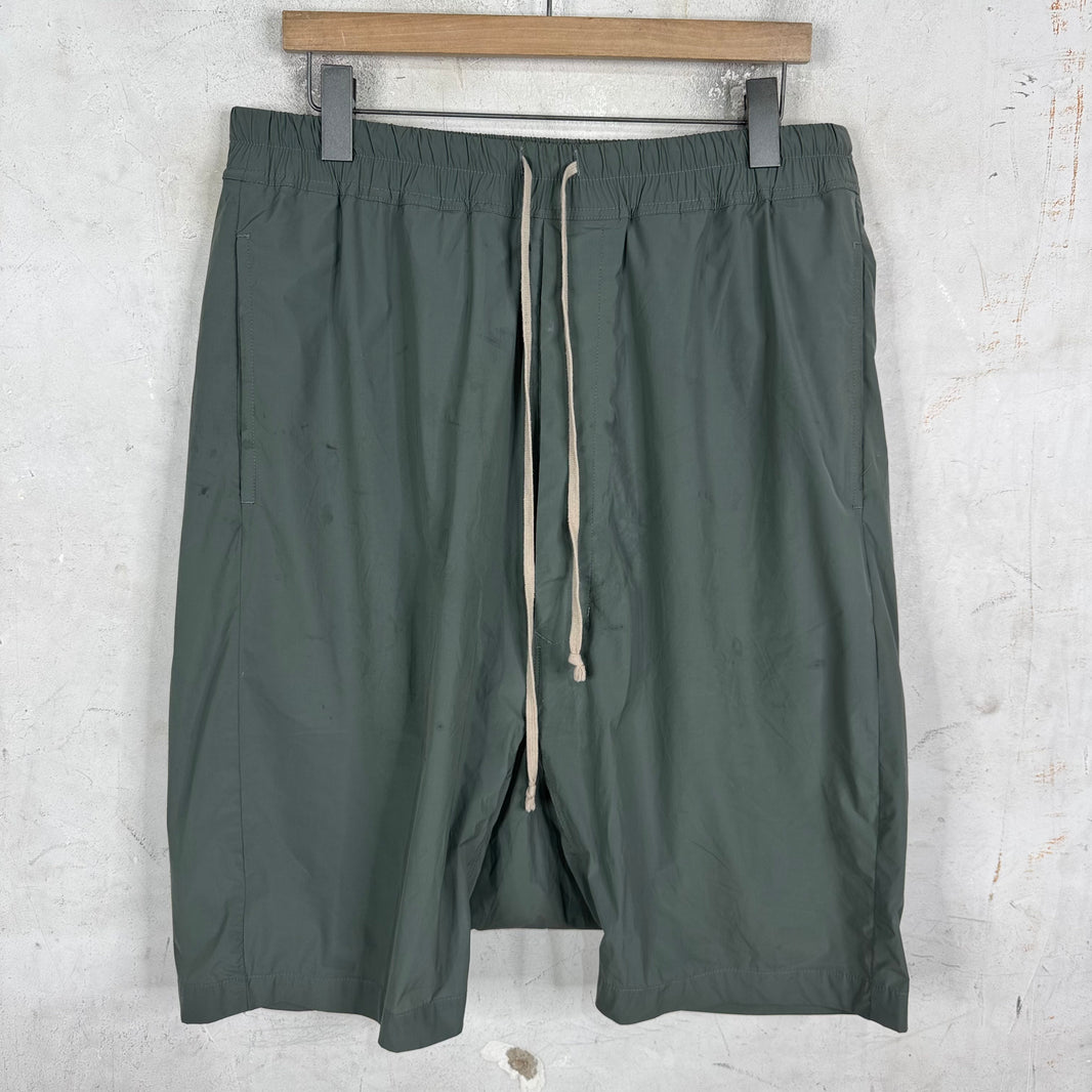 Rick Owens  Dirt Sage Dropcrotch Nylon Shorts