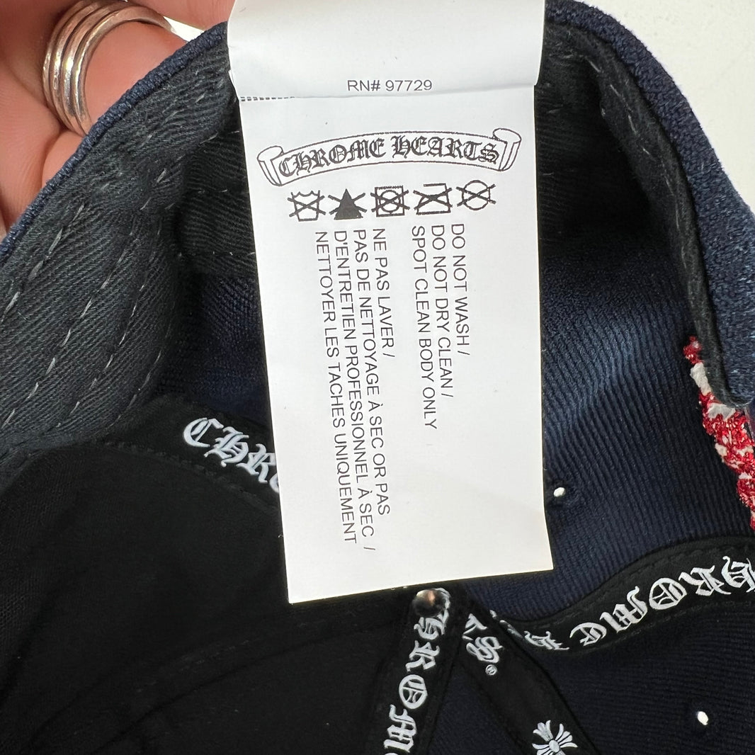 Chrome Hearts Blue/Red CH Snapback Hat
