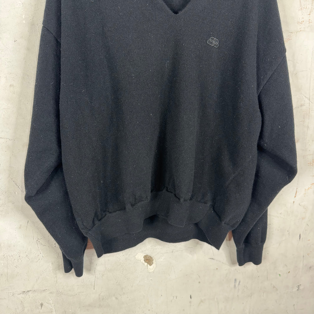 Balenciaga Wool BB V Cut Sweater