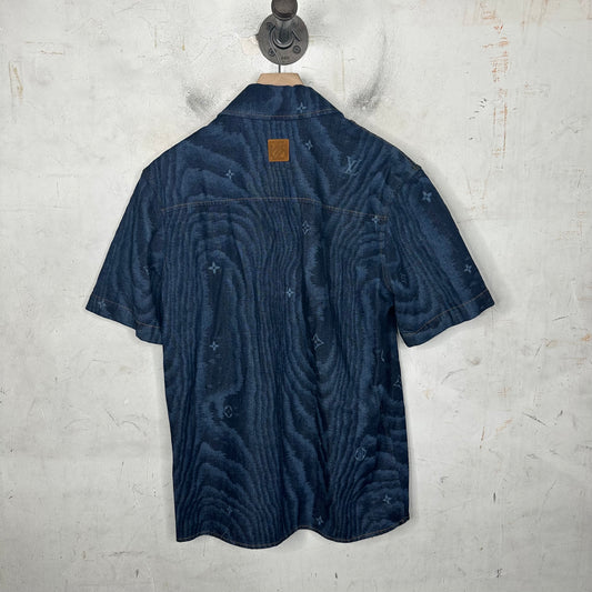 Louis Vuitton Monogram Denim Button Up Shirt