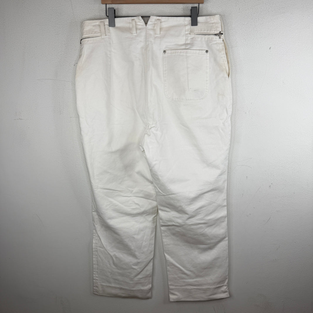 Margiela White Adjustable Waist Trousers