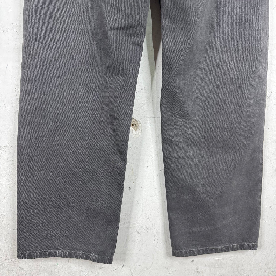 The Row Grey Wide Straight Jeans