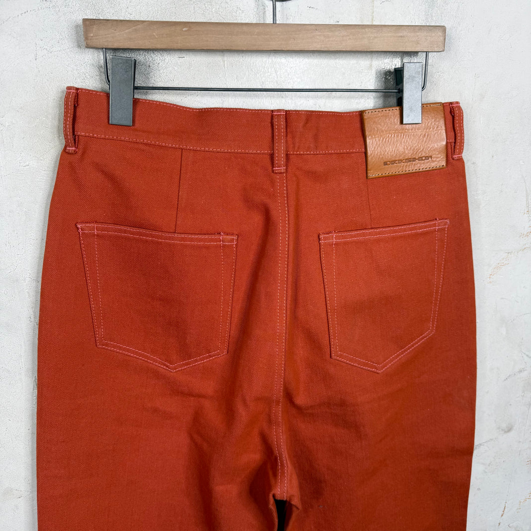 Rick Owens Orange Selvedge Bolan Bootcuts