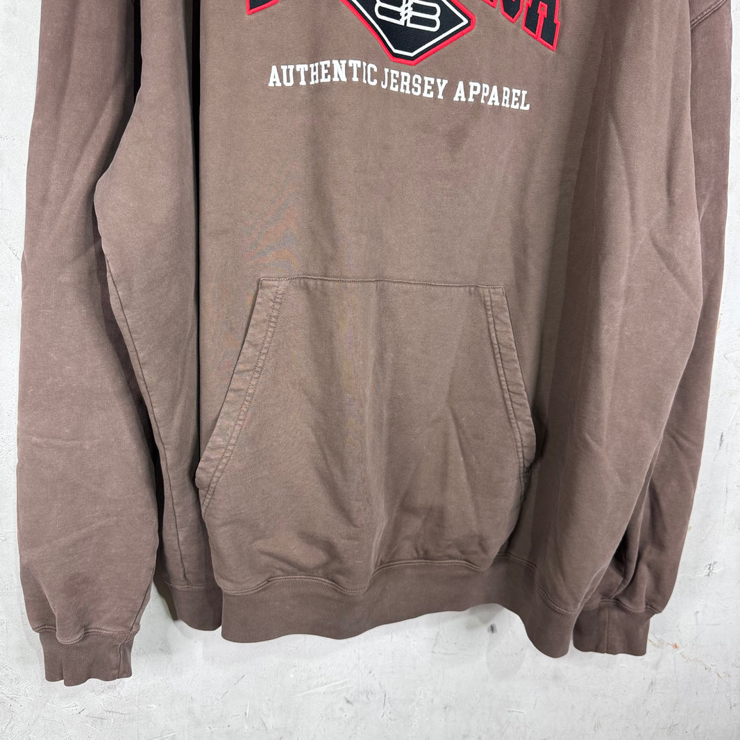 Balenciaga Brown Authentic Jersey Apparel Hoodie