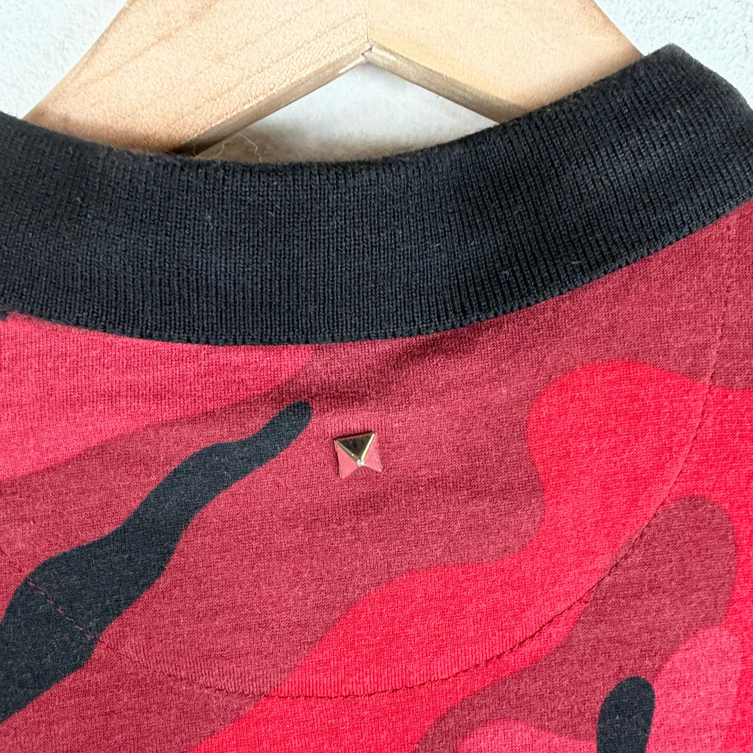 Valentino Red Camo Polo Shirt