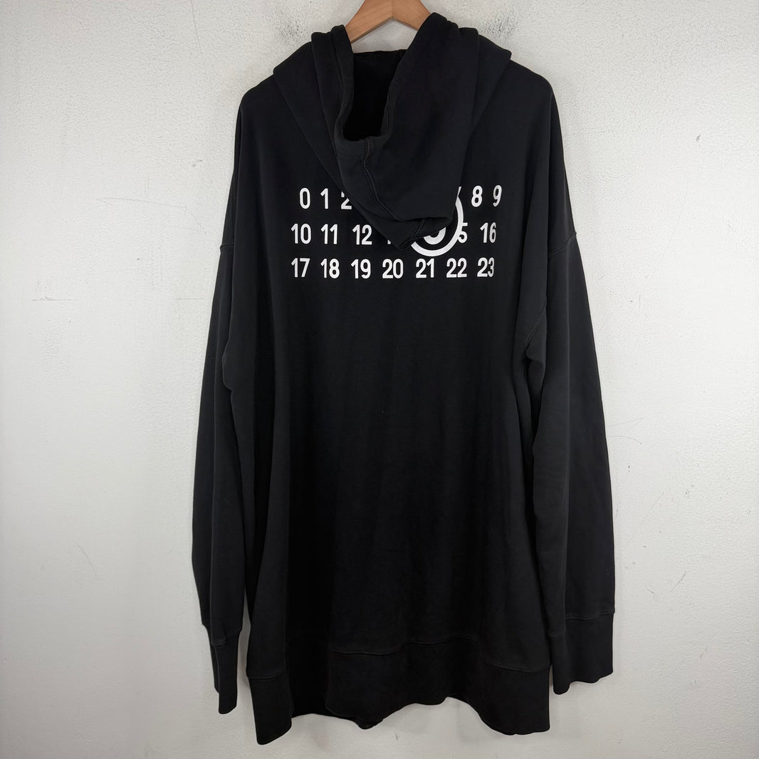 MM6 Oversized Back Logo Zip Hoodie