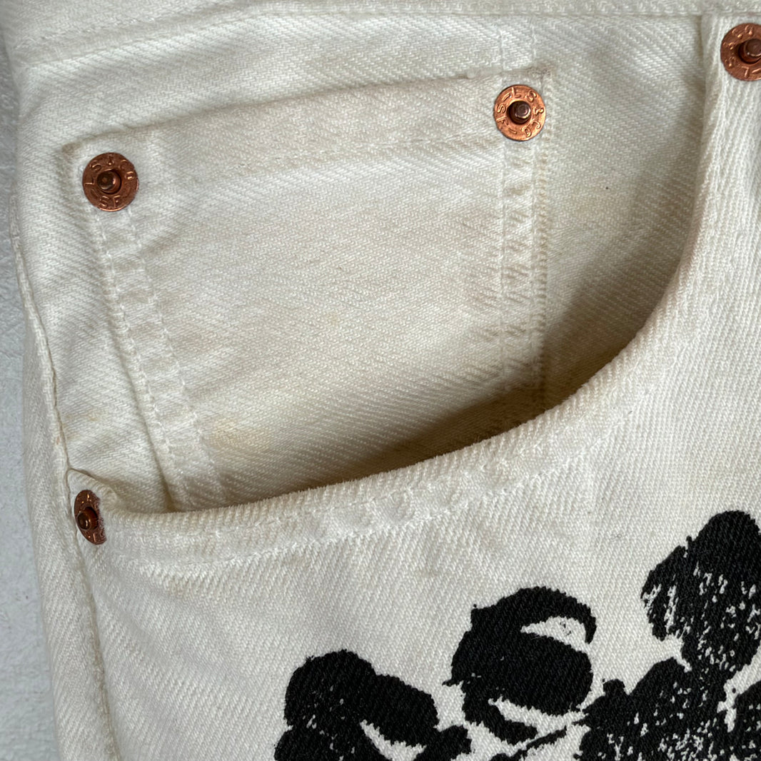 Denim Tears Levi's 501 White Wreath Jeans