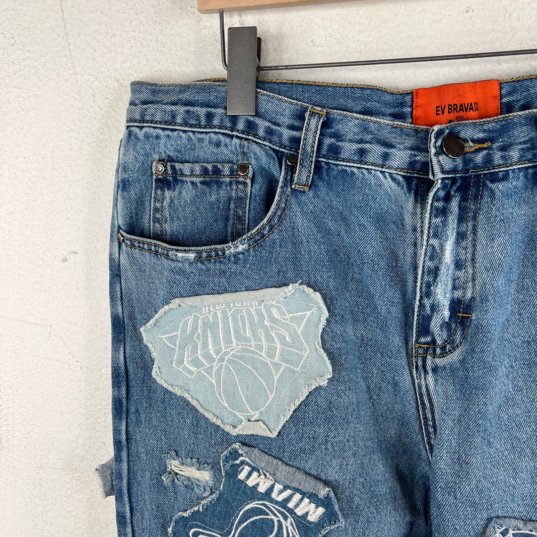 Ev Bravado OG NBA Embroidered Logo Jeans