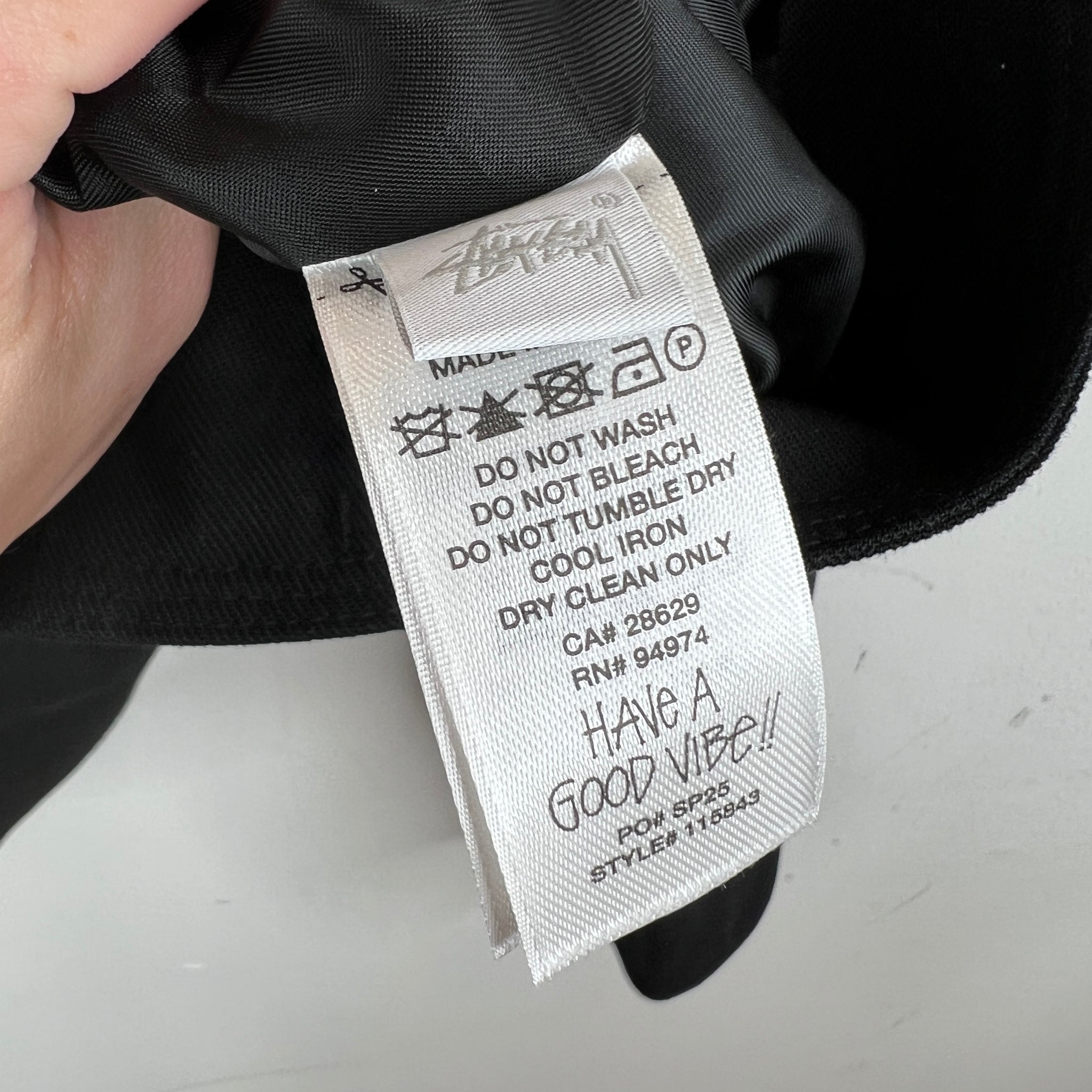 Stussy Black Embroidered Work Jacket