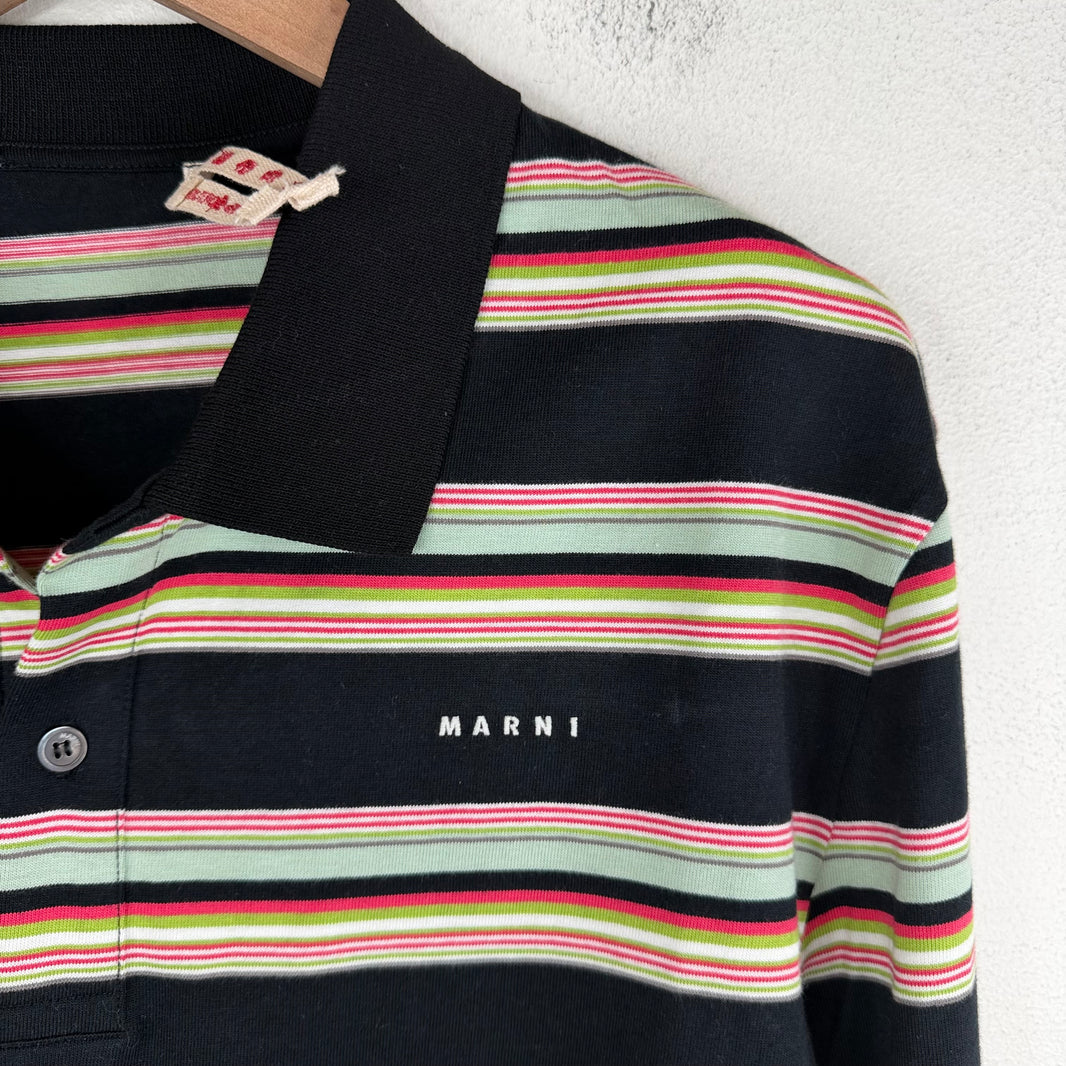 Marni Striped L/S Polo Shirt