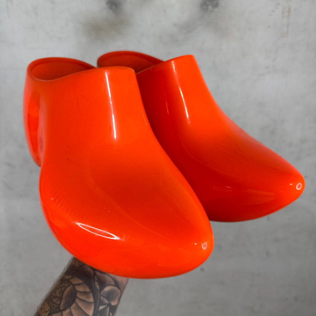 Balenciaga Orange Technoclogs