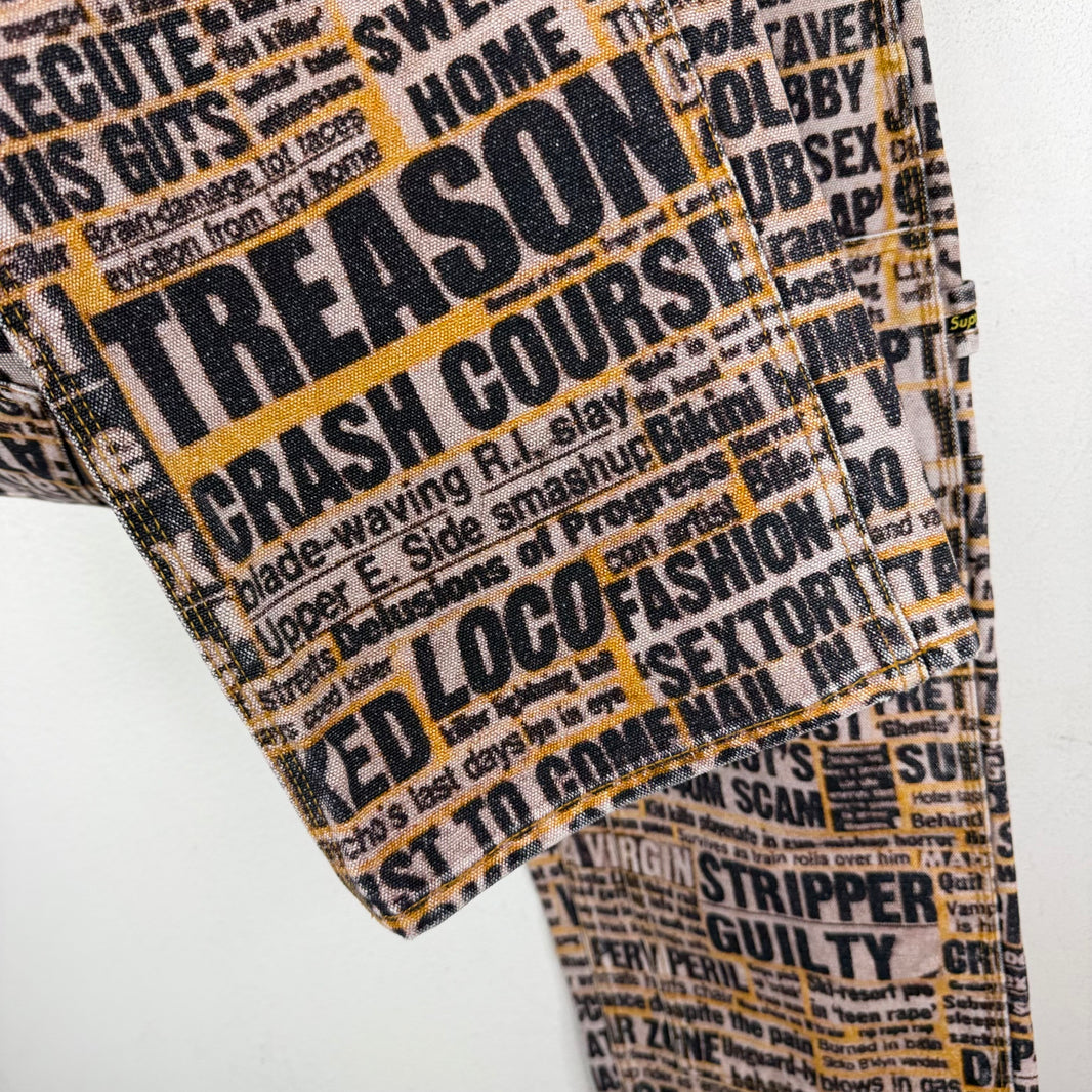 Supreme Dash Snow Newspaper Double Knee Pants