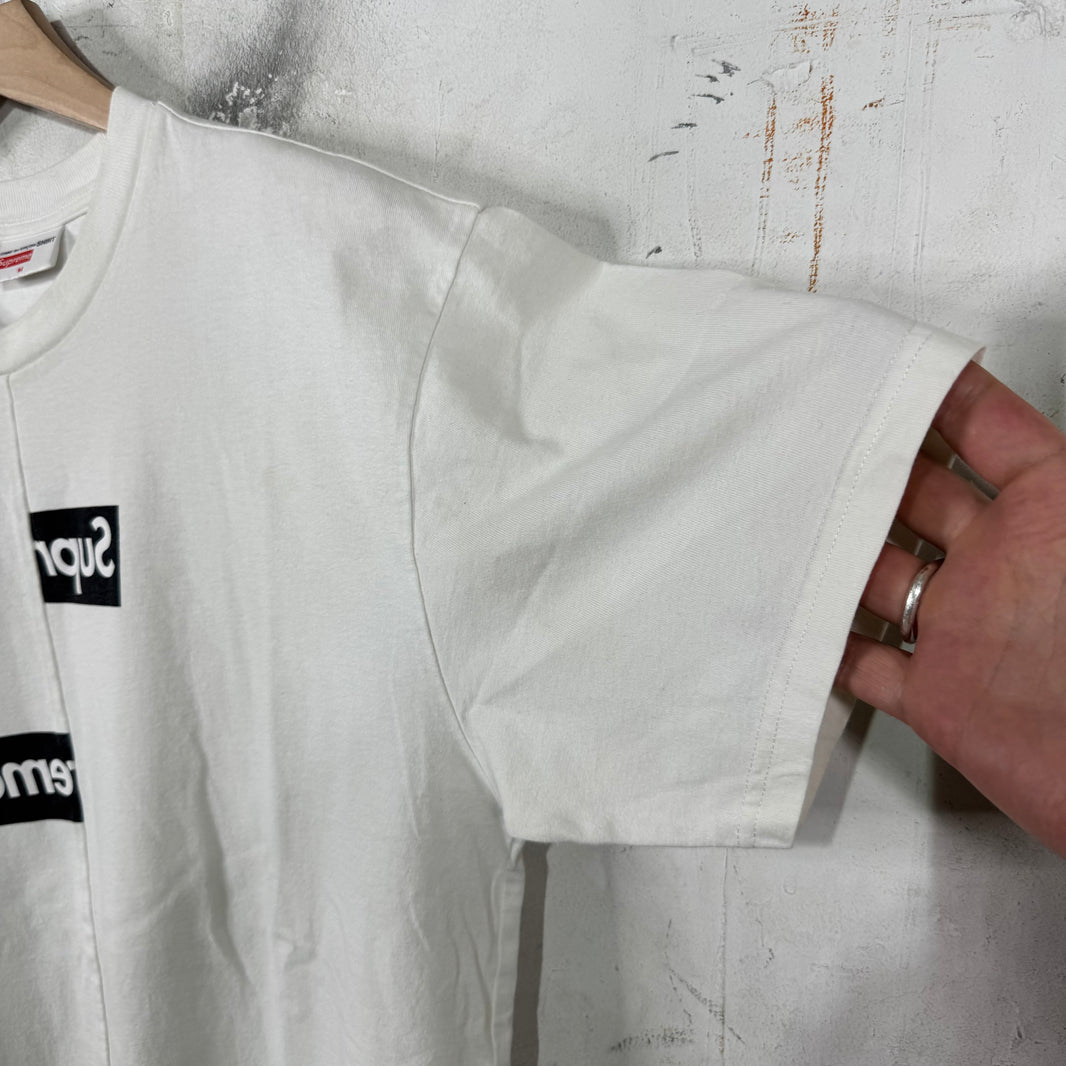 Supreme x CDG White Split Box Logo T-Shirt