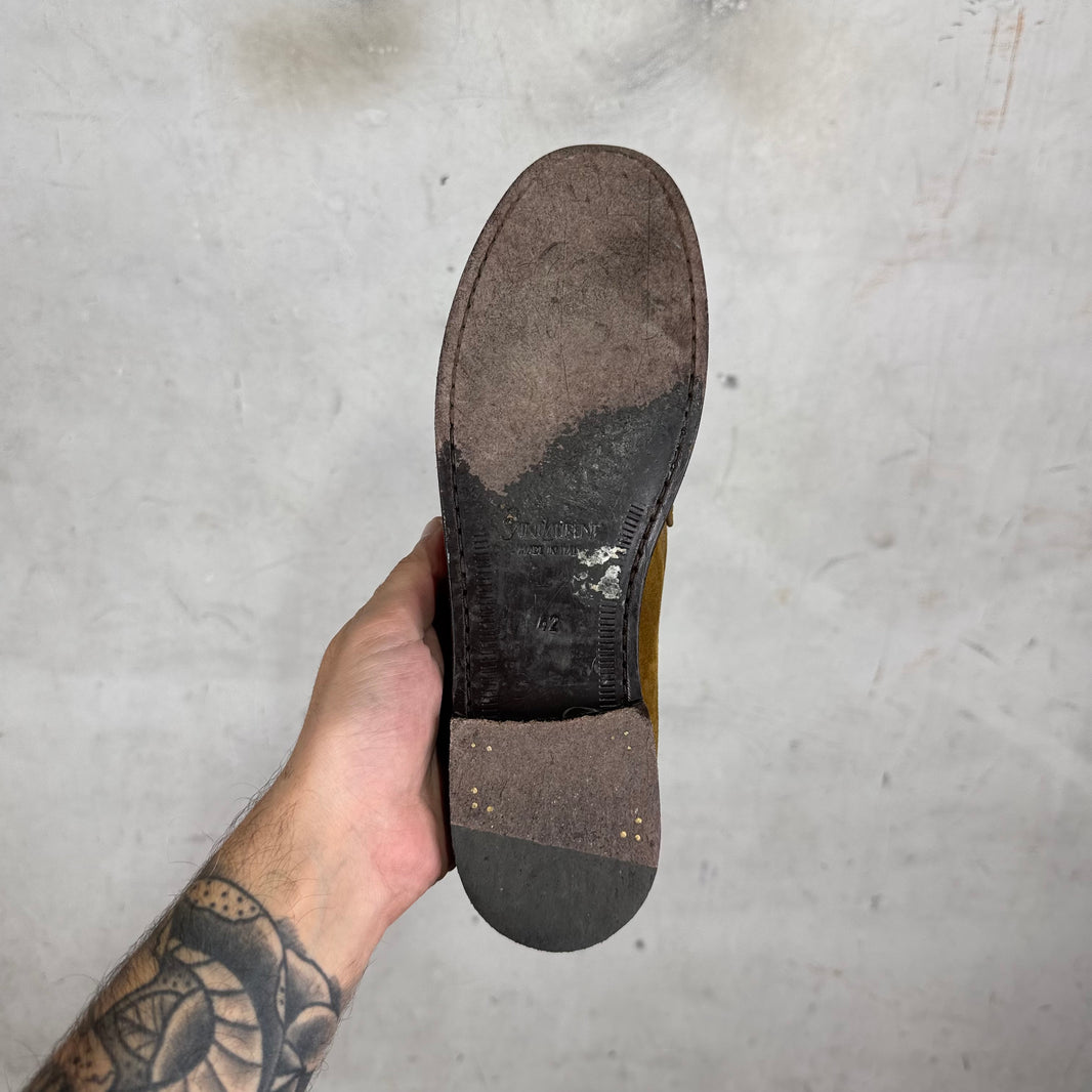 Saint Laurent Brown Le Suede Loafers