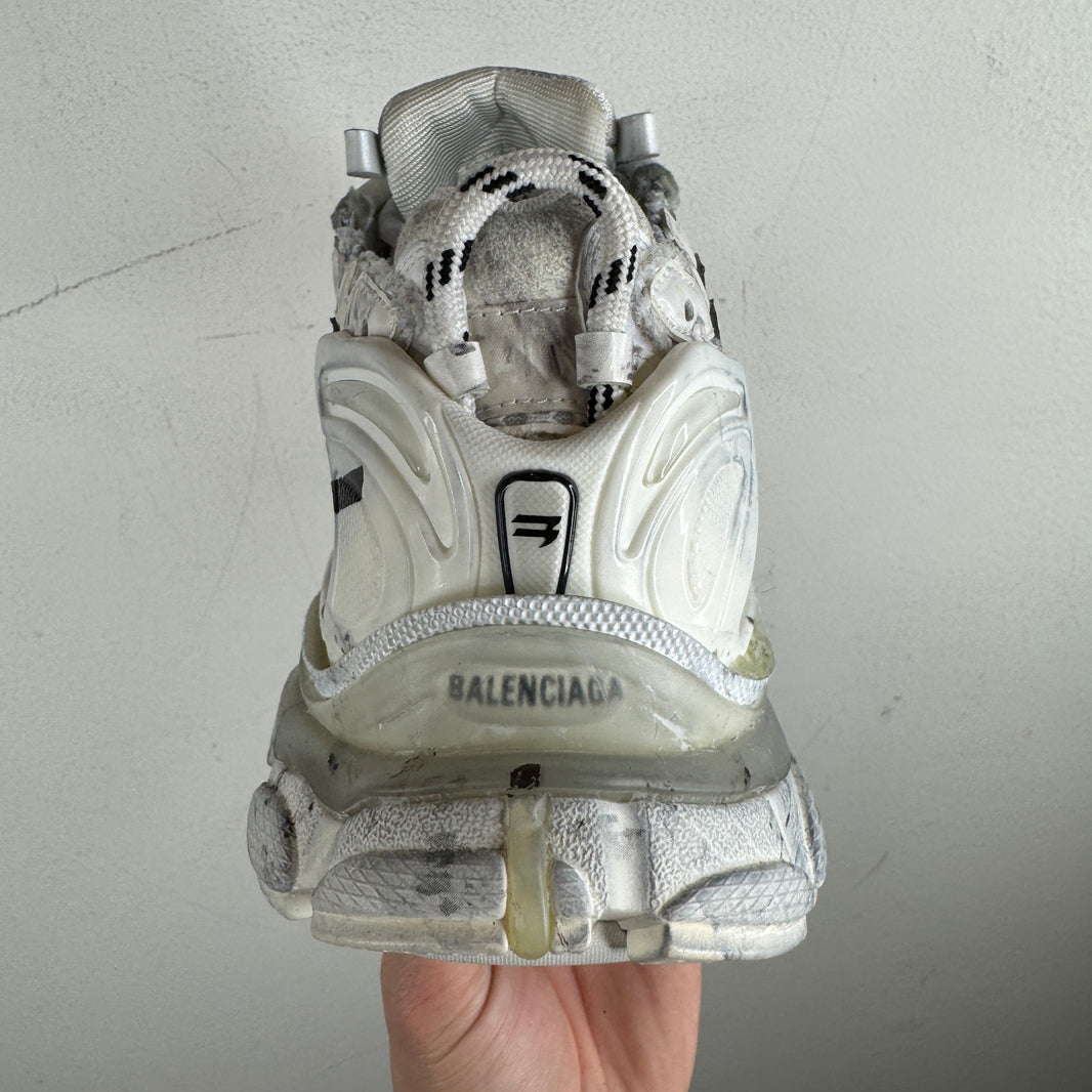 Balenciaga White Sample Graffiti Runner Sneakers