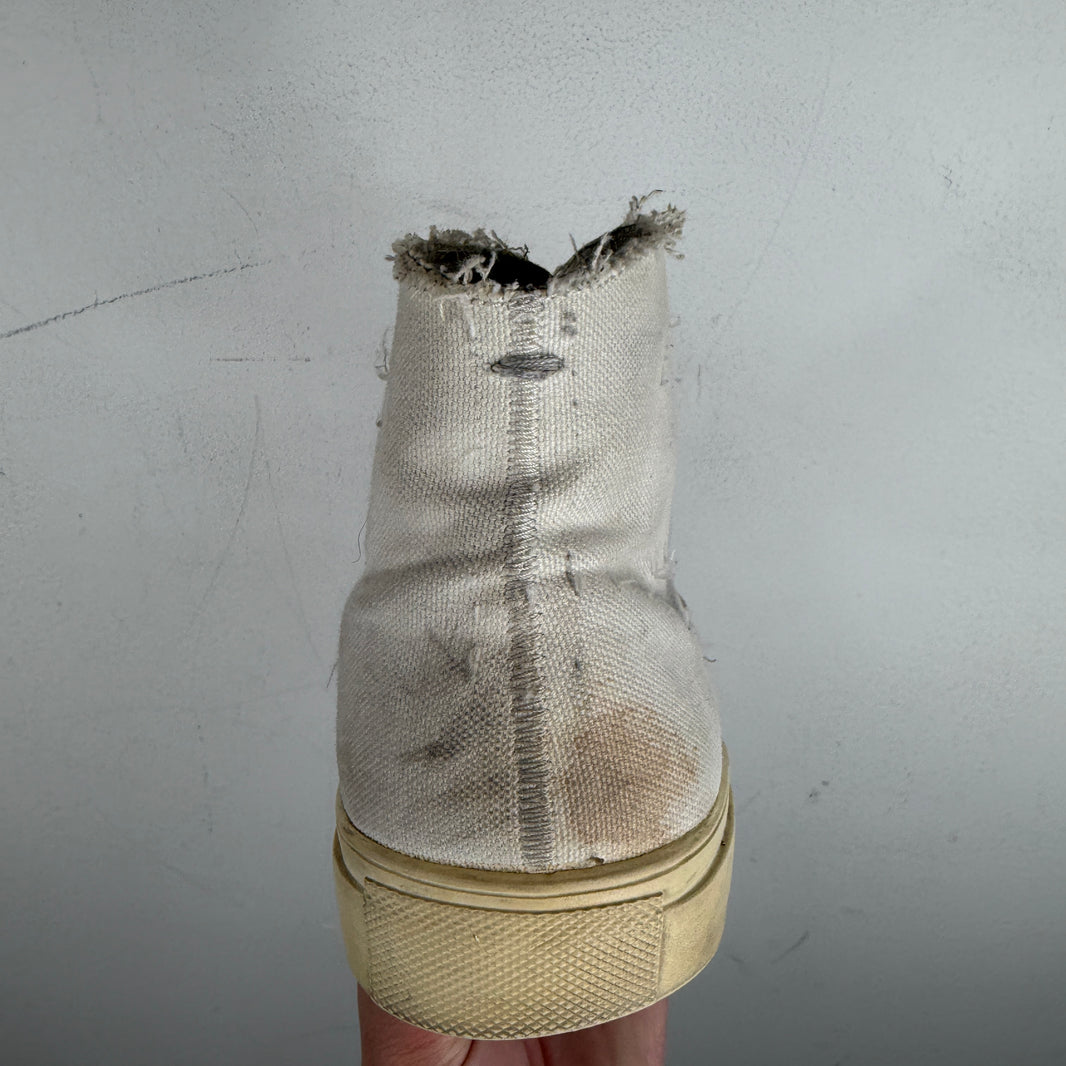 Margiela Deconstructed Canvas High Top Sneakers