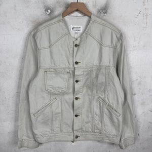 Margiela Beige Cut Collar Denim Jacket