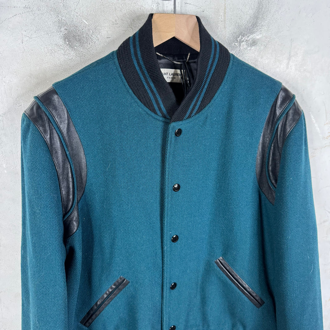 Saint Laurent Green/Black Teddy Jacket
