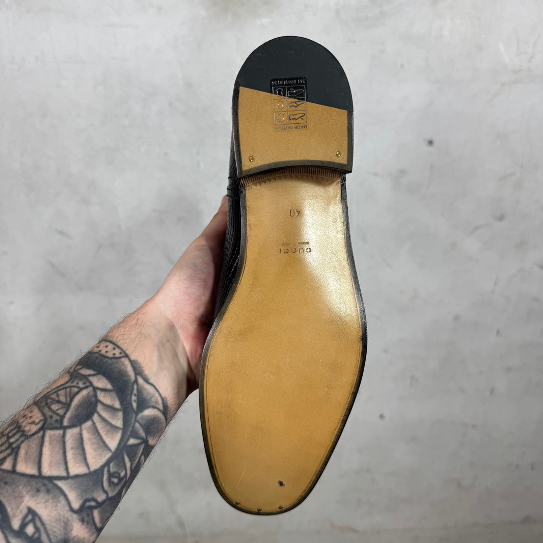 Gucci Double G Leather Studded Cowboy Boots