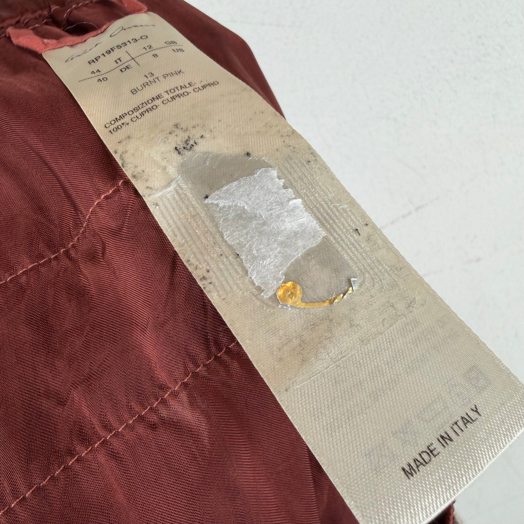Rick Owens Red Cupro Track Pants