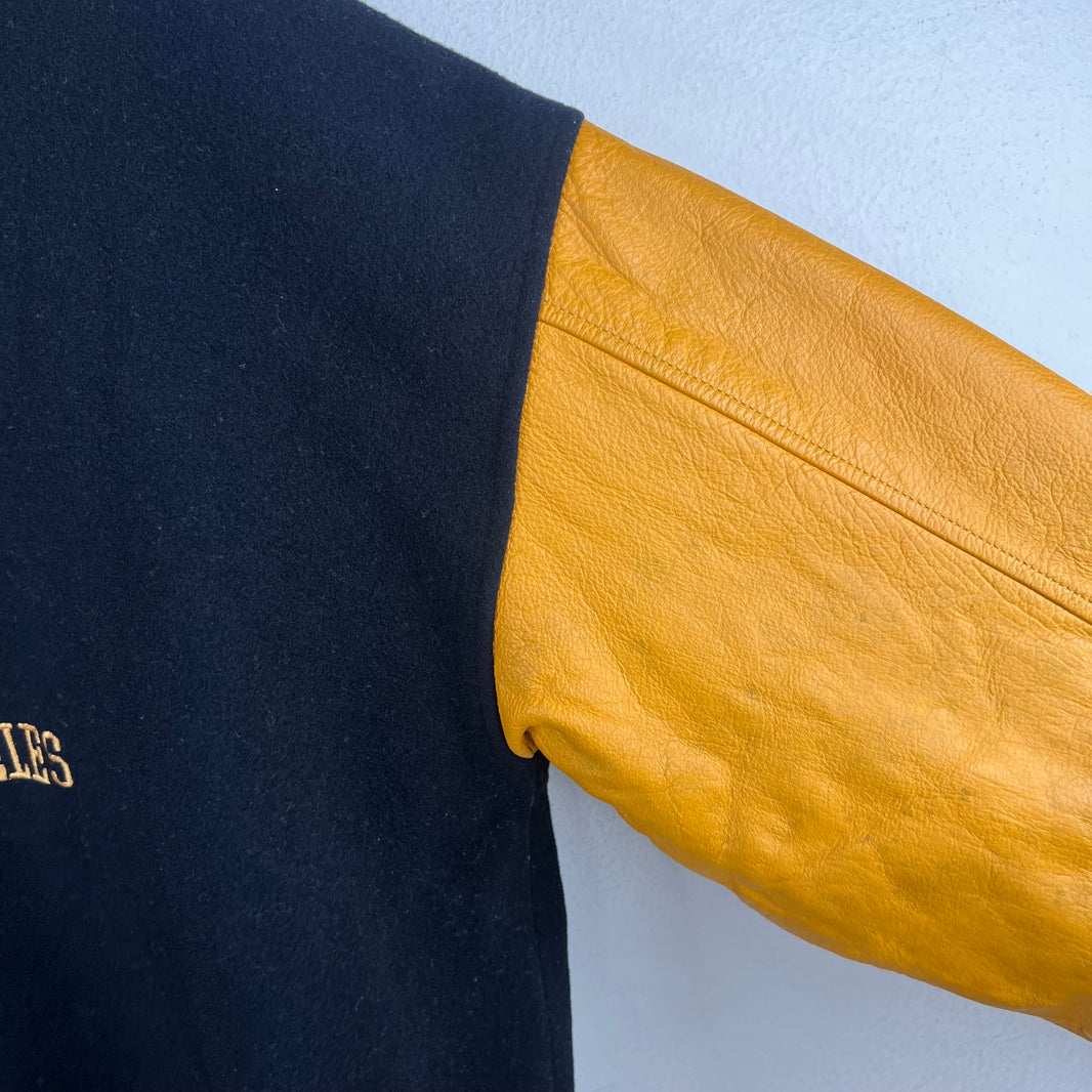 Stussy Big 4 Navy/Yellow Varsity Jacket