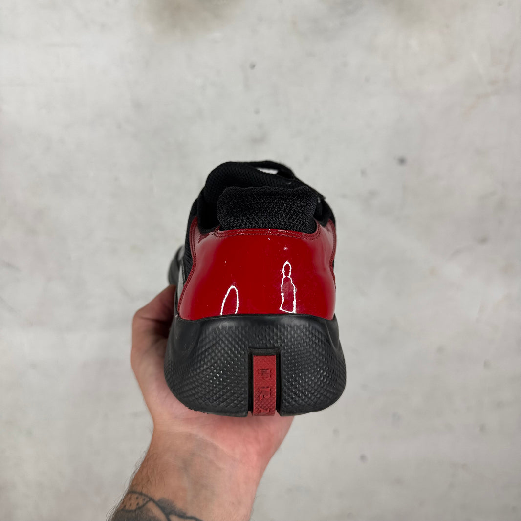 Prada Olive/Red Patent Americas Cup
