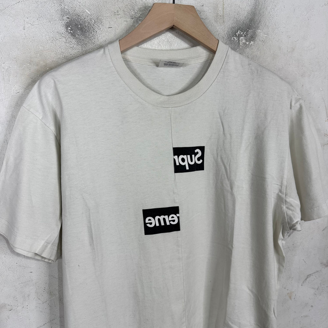 Supreme x CDG White Split Box Logo