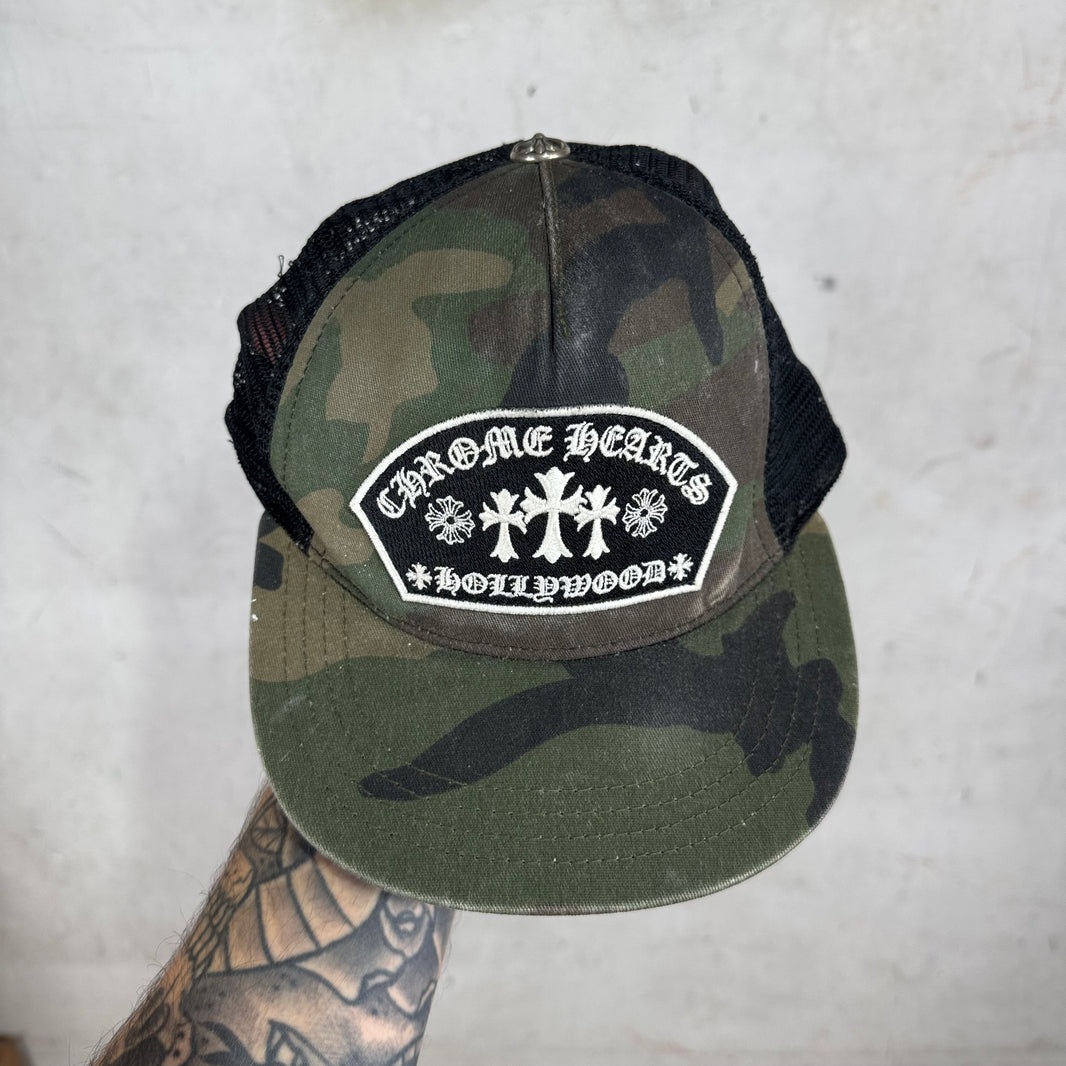 Chrome Hearts King Taco Patch Trucker Camo Hat