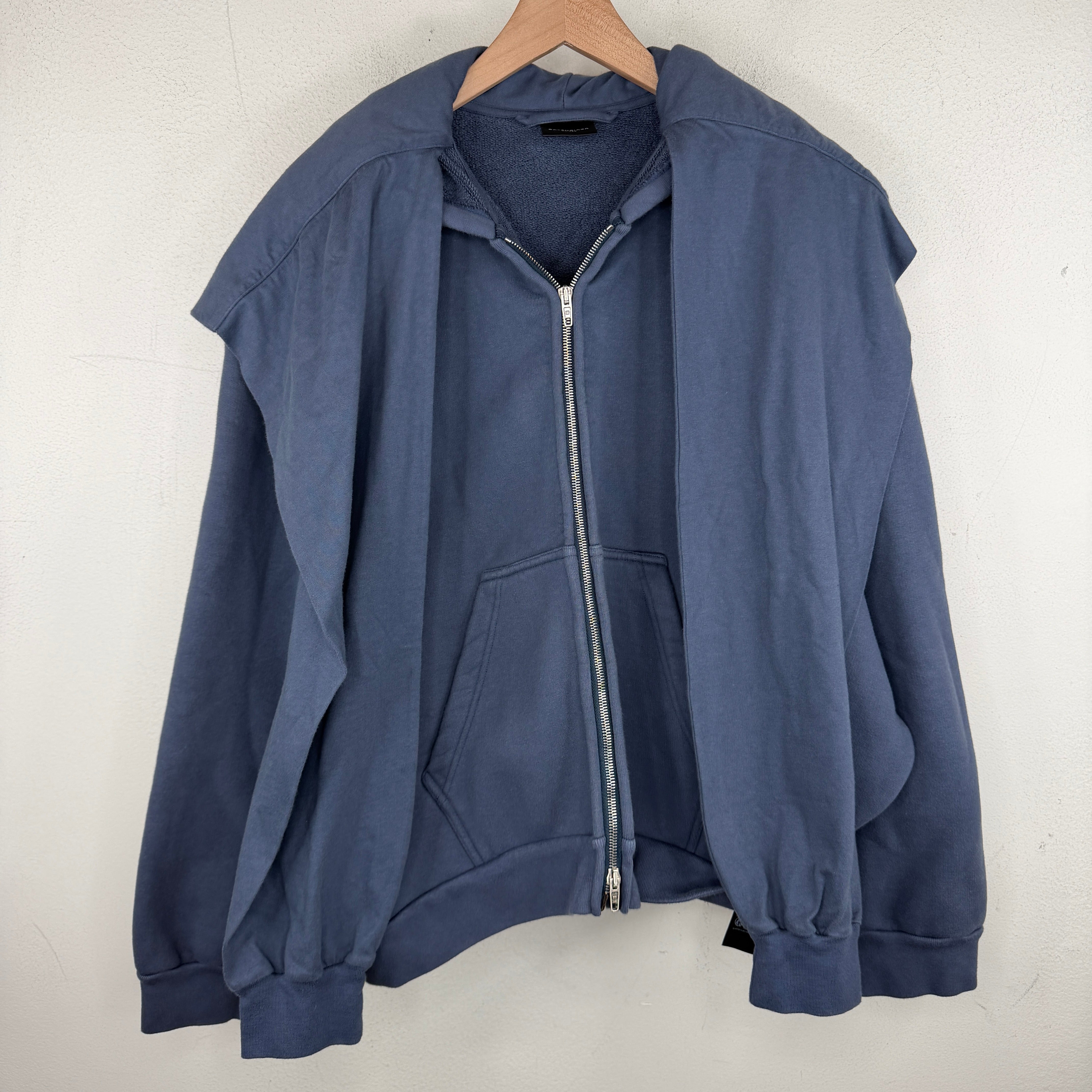 Balenciaga Blue Incognito Zip Up Hoodie – www.Lukes.store