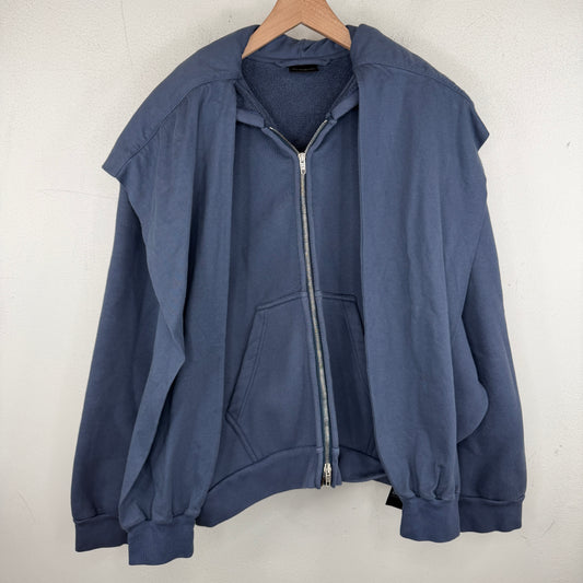 Balenciaga Blue Incognito Zip Up Hoodie