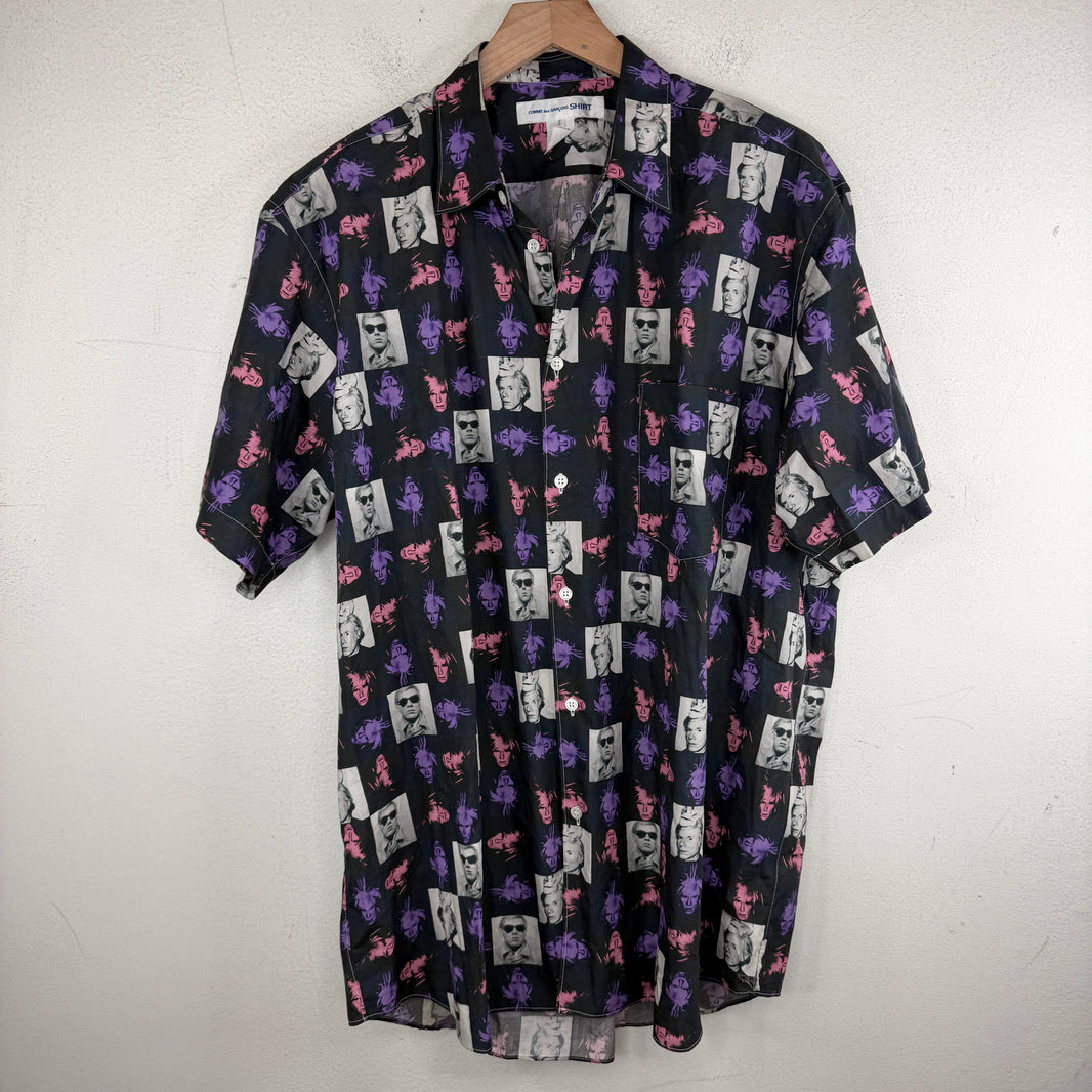 CDG Andy Warhol Portrait Button Up Shirt