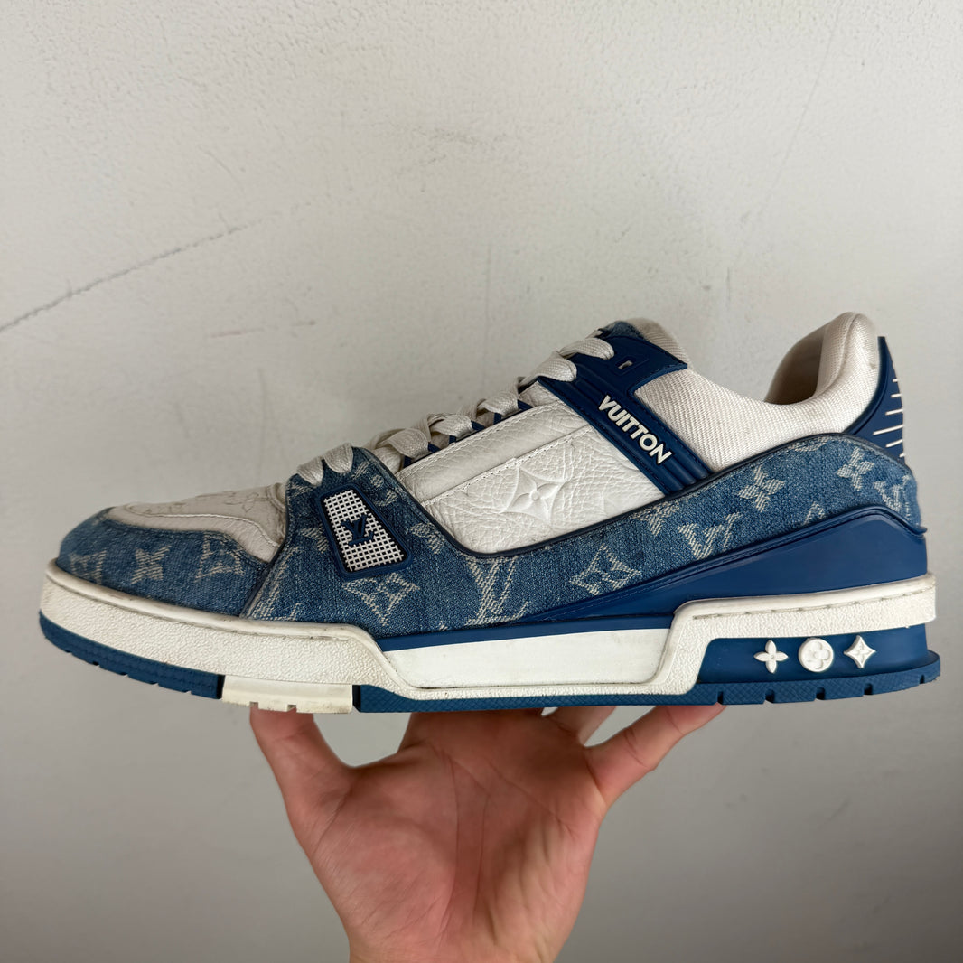 Louis Vuitton Denim/Leather Low Trainer Sneakers