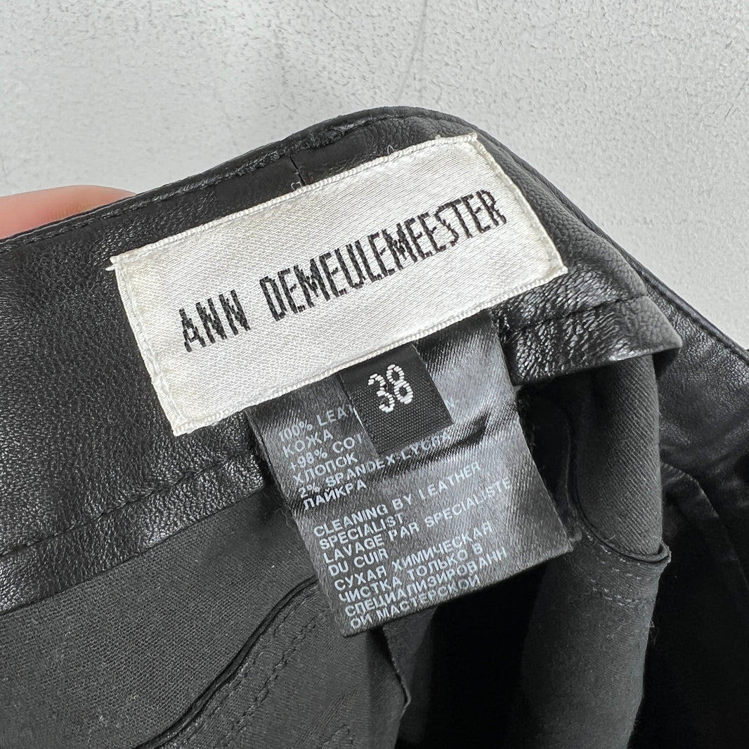 Ann Demeulemeester Leather Skinny Pants