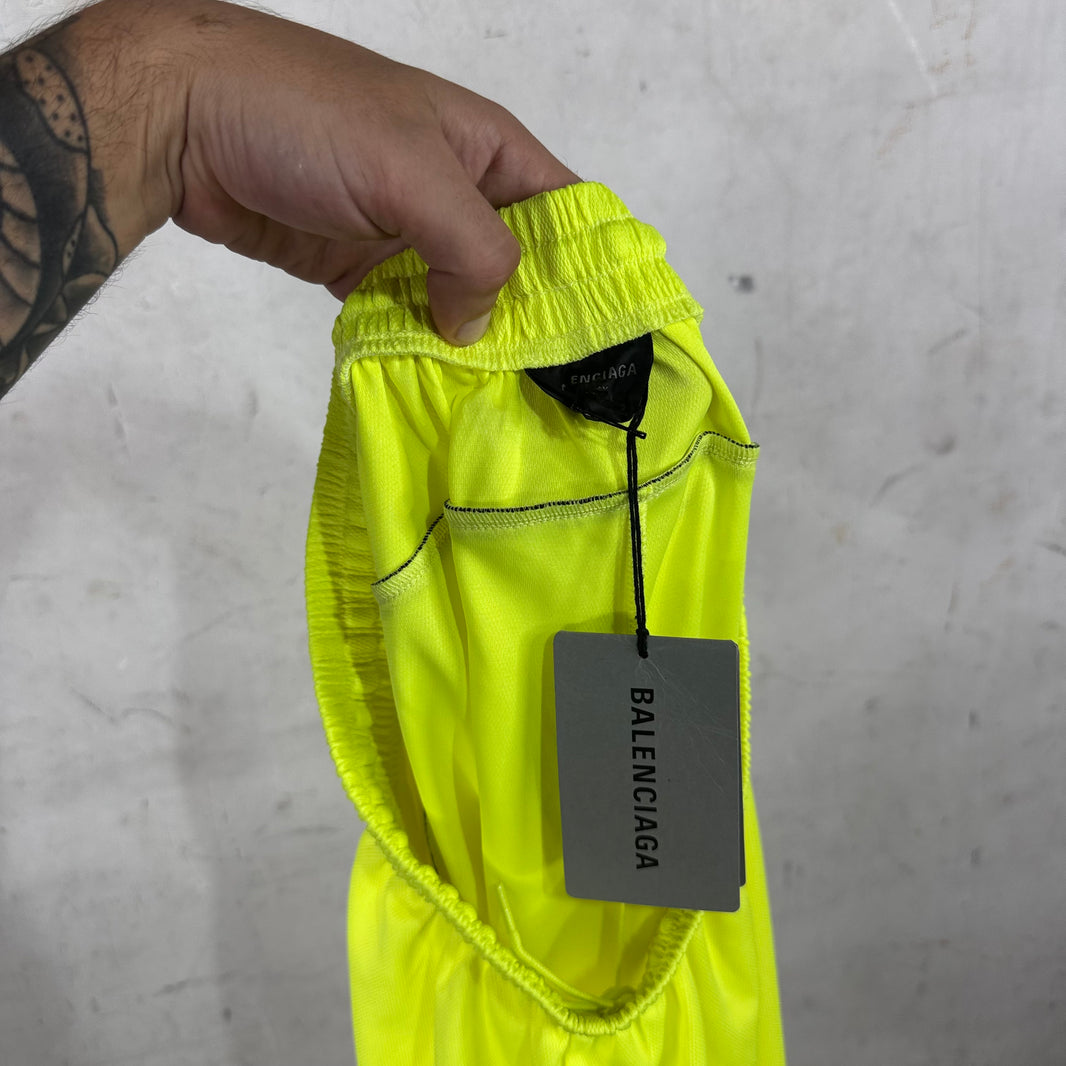 Balenciaga Neon Mesh Soccer Shorts