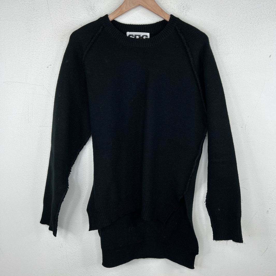 CDG Black Inside Out Knitted Sweater