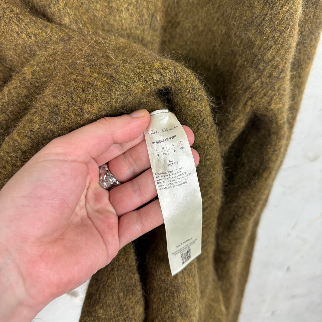 Rick Owens Porterville Reverse Neck Alpaca Sweater