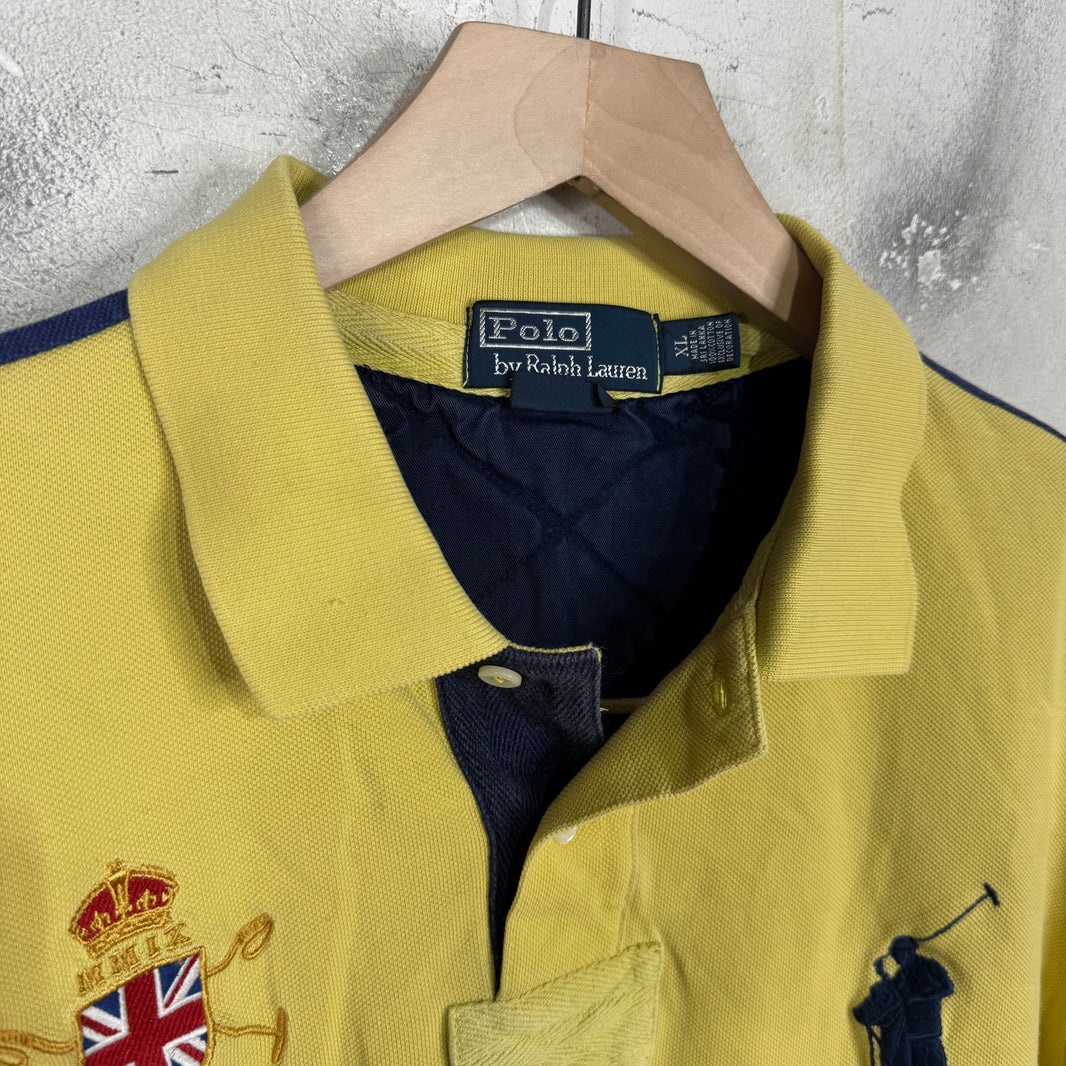 Ralph Lauren Yellow Two Toned Mercer Big Pony Polo
