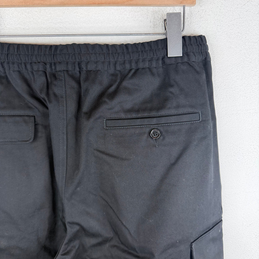 Marni Black Elastic Waistband Cargo Trousers