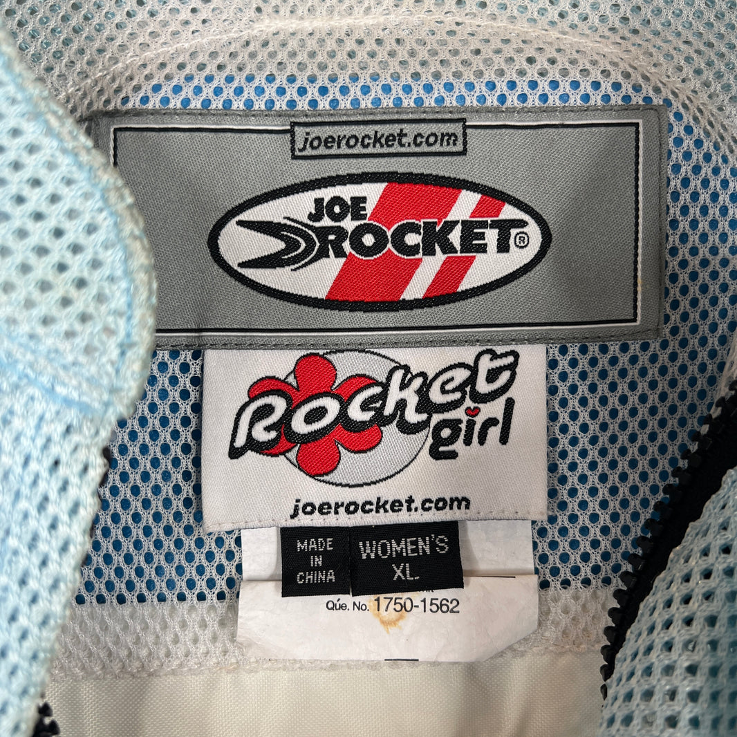 Vintage Joe Rocket Baby Blue Moto Padded Mesh Jacket