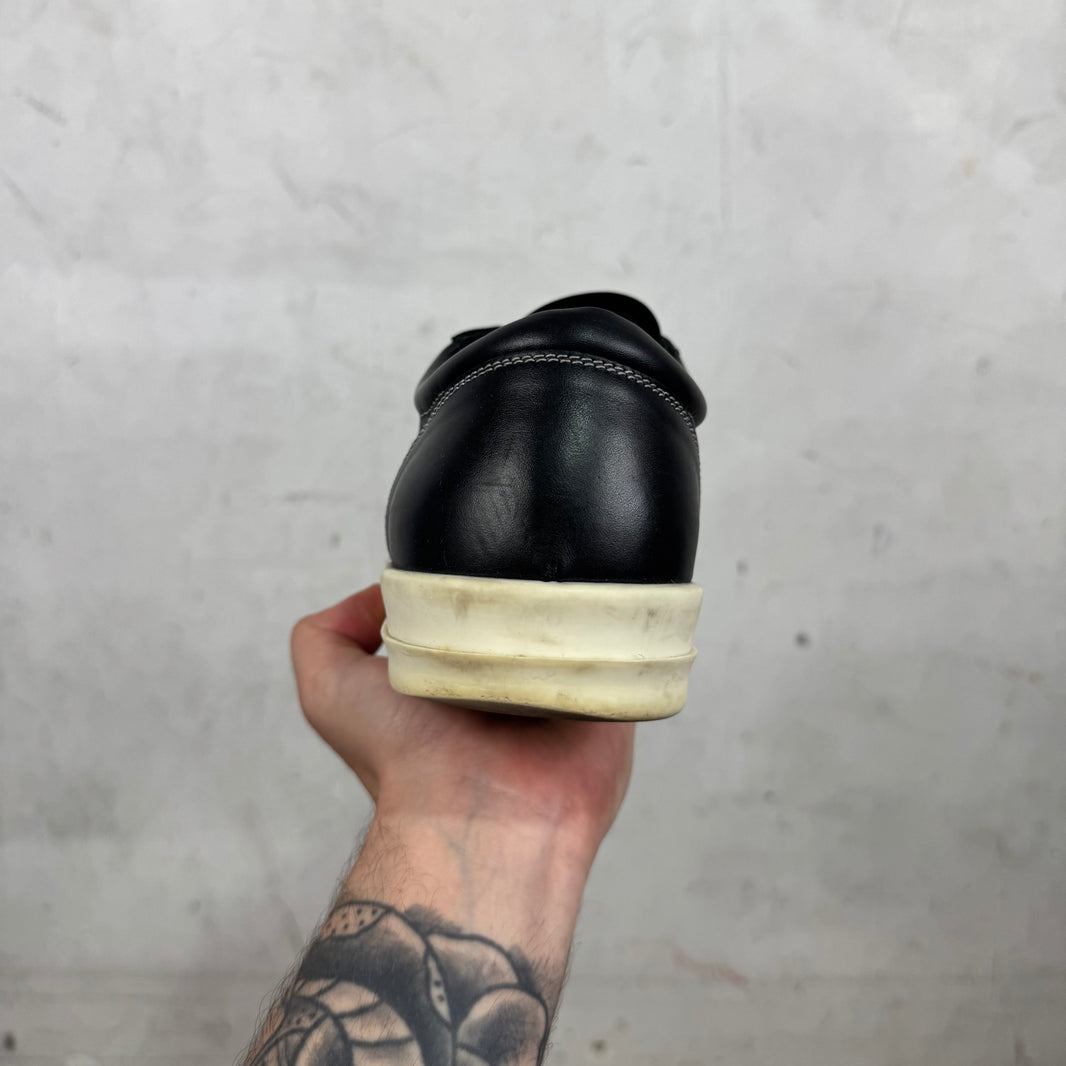 Rick Owens Black Leather Vans