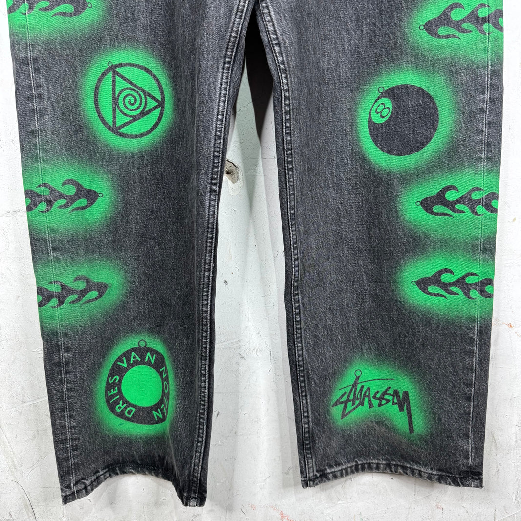 Stussy x Dries Van Noten Stencil Jeans