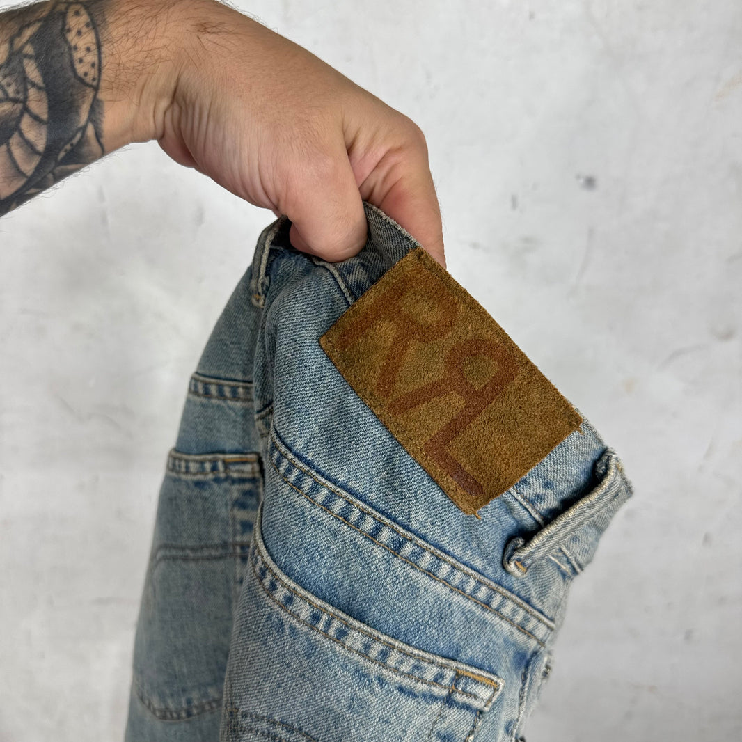 RRL Light Mud Wash Straight Legged Jeans