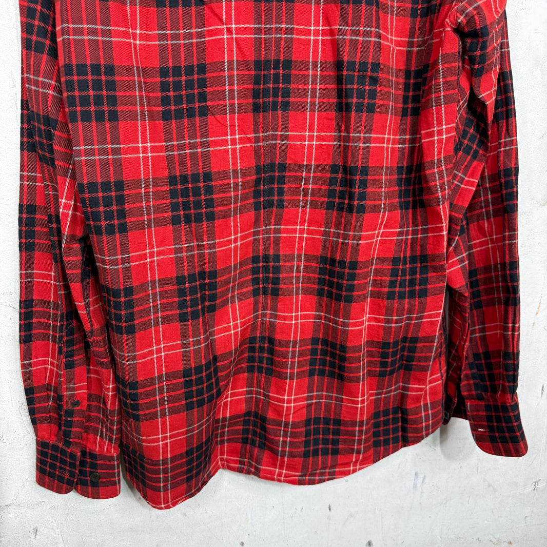 Dries Van Noten Red Plaid Flannel