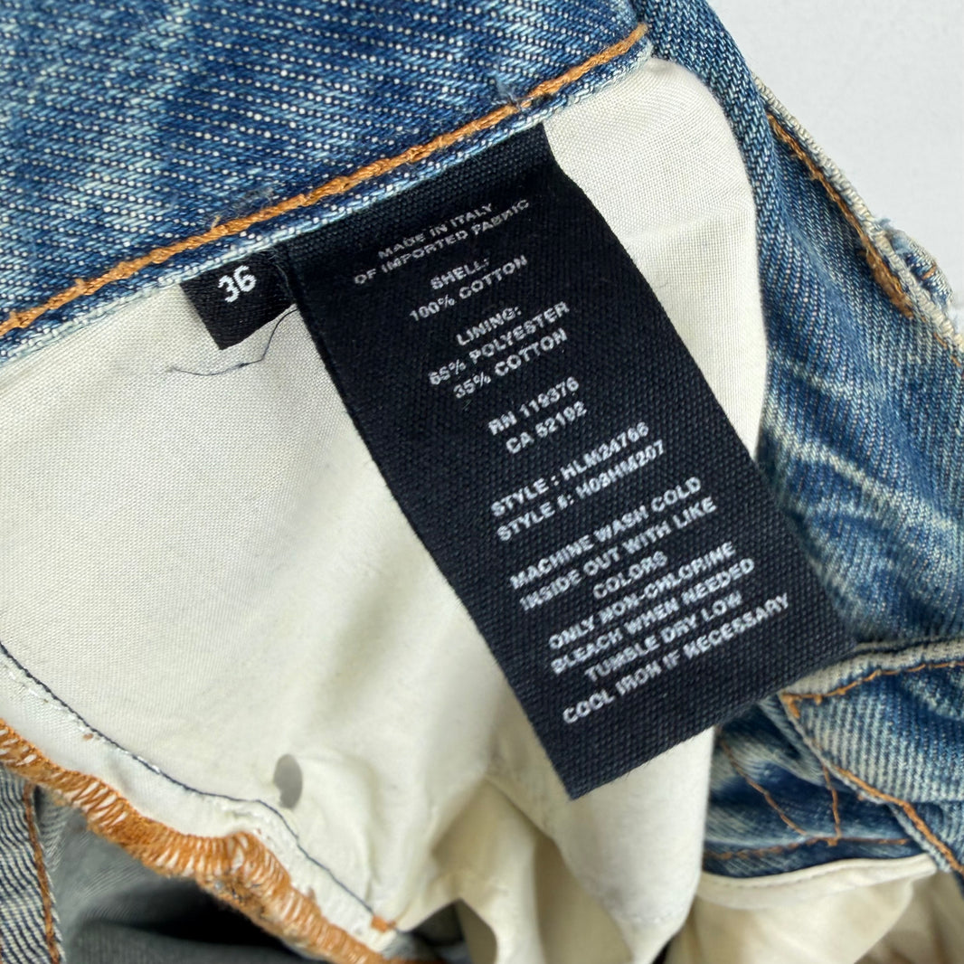 Helmut Lang Light Wash Distressed Jeans