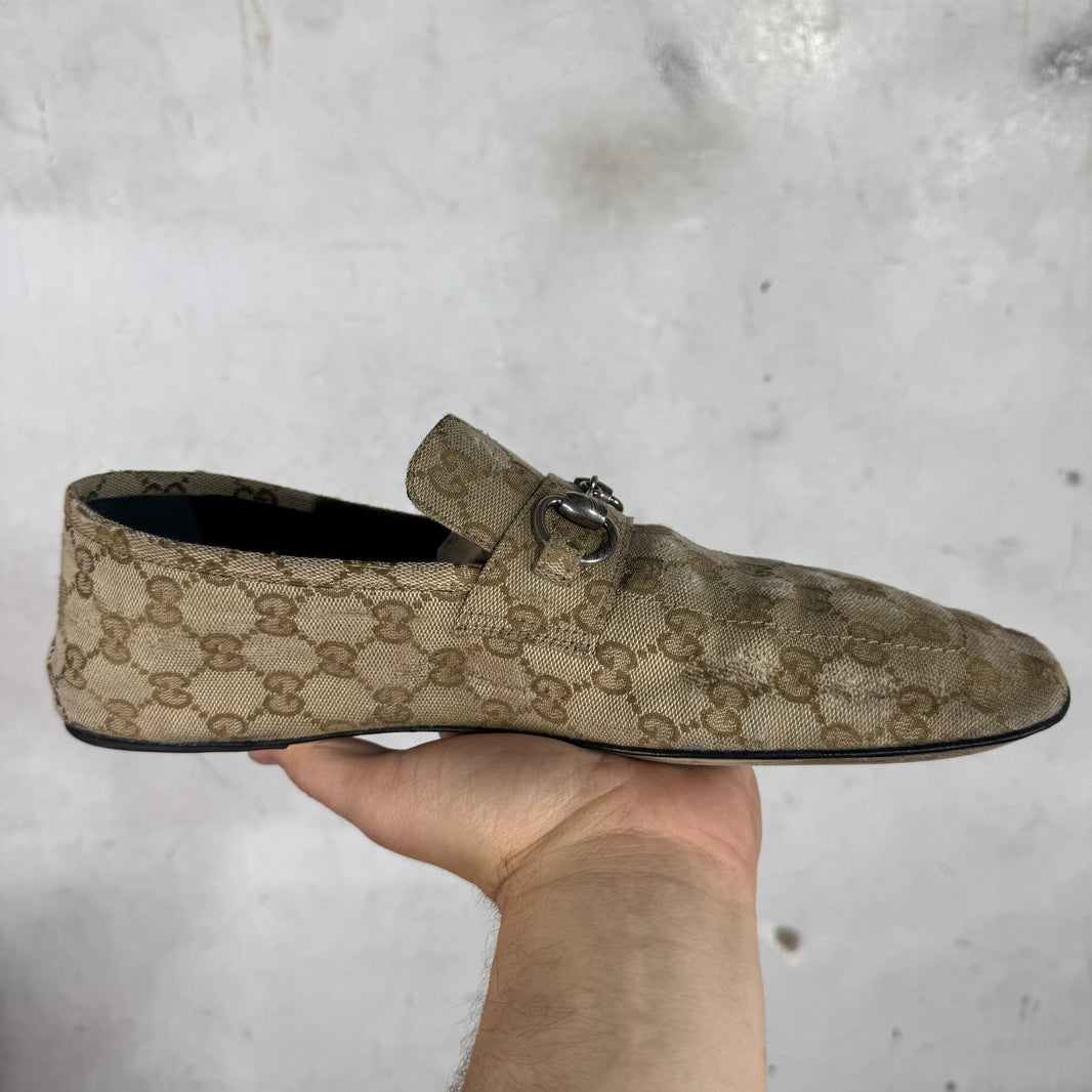Gucci Canvas Monogram Raggazo Mules