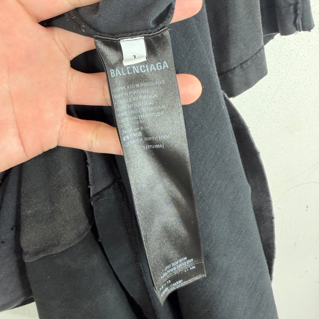 Balenciaga Distressed Paris Moon T-Shirt