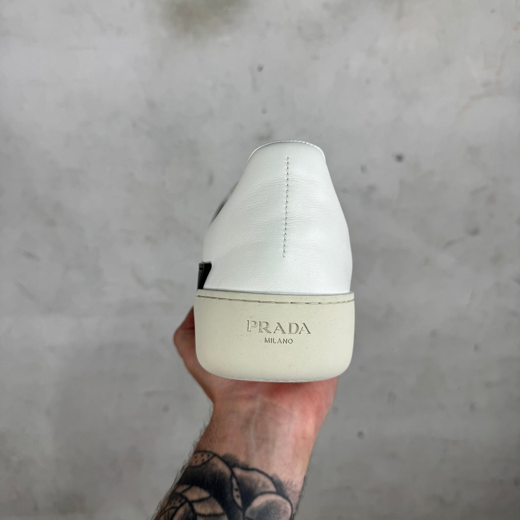 Prada White Court Sneakers