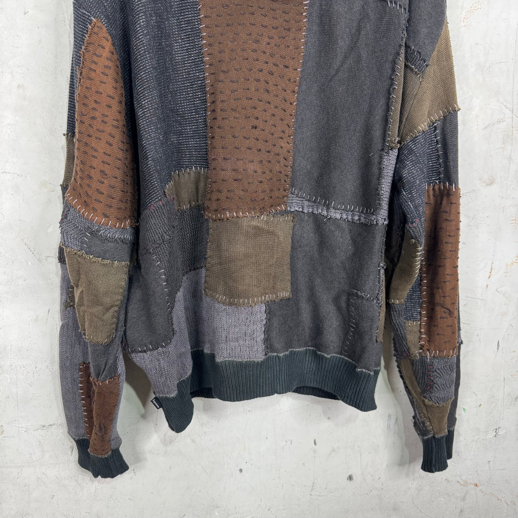 Supreme x Blackmeans Patchwork Knit Zip Hoodie
