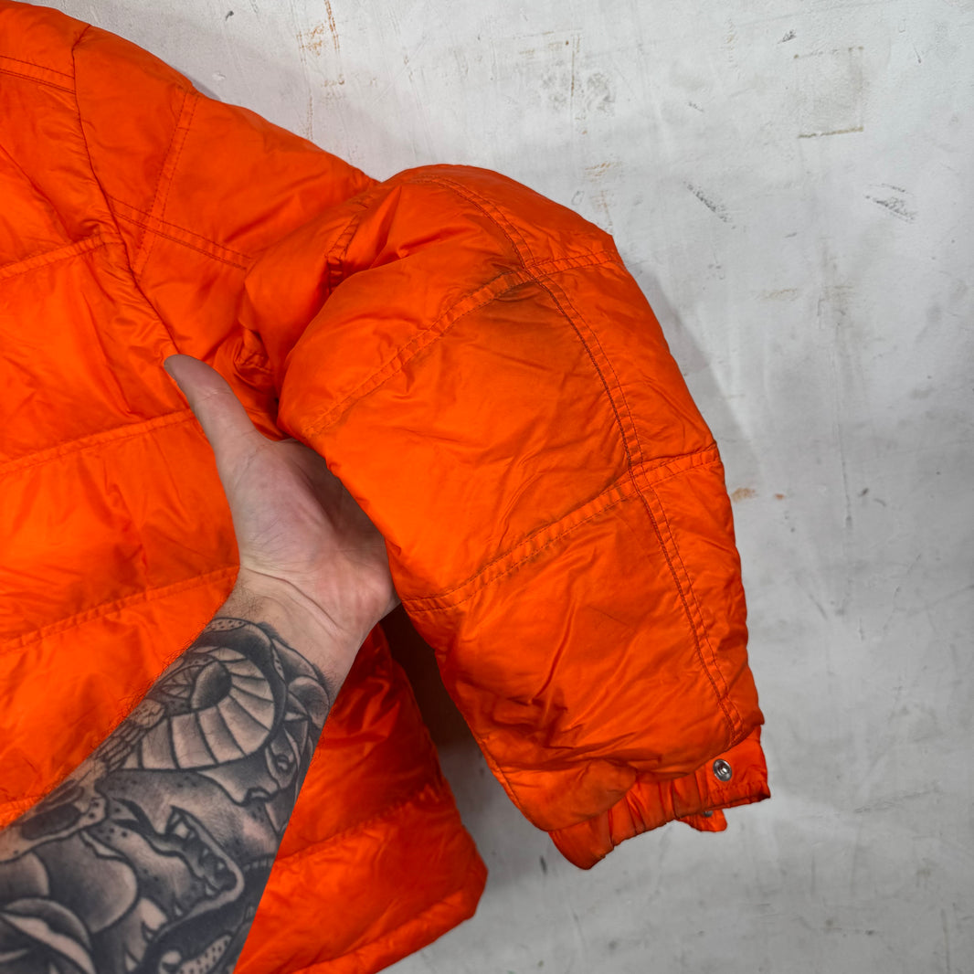 Prada Orange Plaqued Puffer Jacket