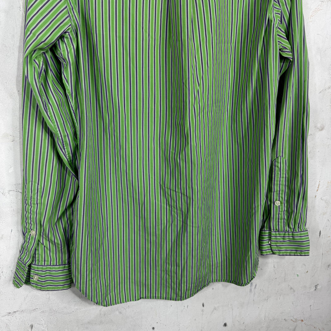 Ralph Lauren Rugby Striped Green Buttoned Shirt